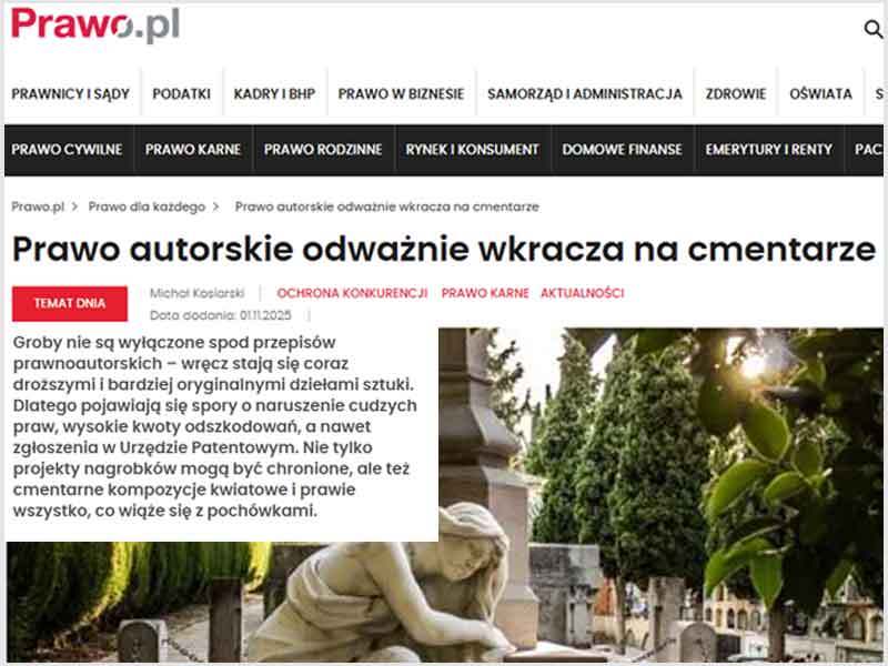 prawo.pl kopiowanie nagrobków