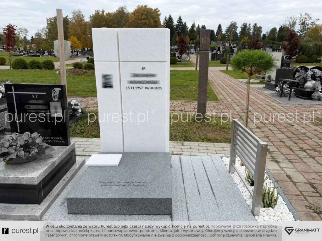 Nagrobek urnowy minimalistyczny