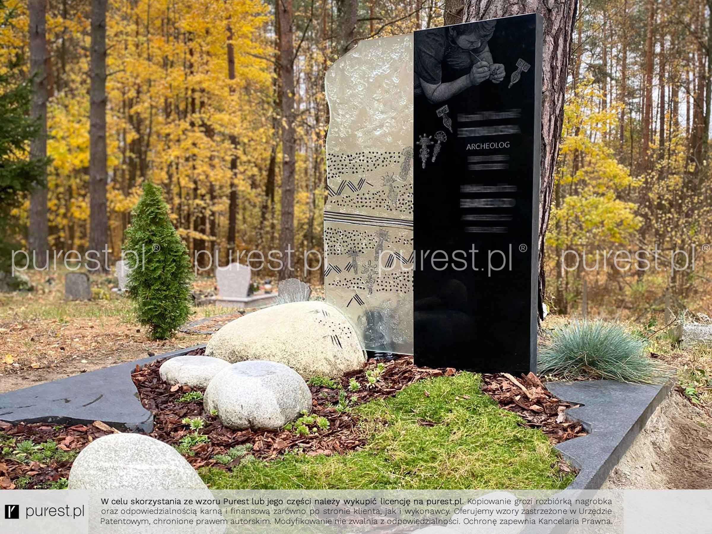 Nietypowy nagrobek dla archeologa Kosewo Mazury