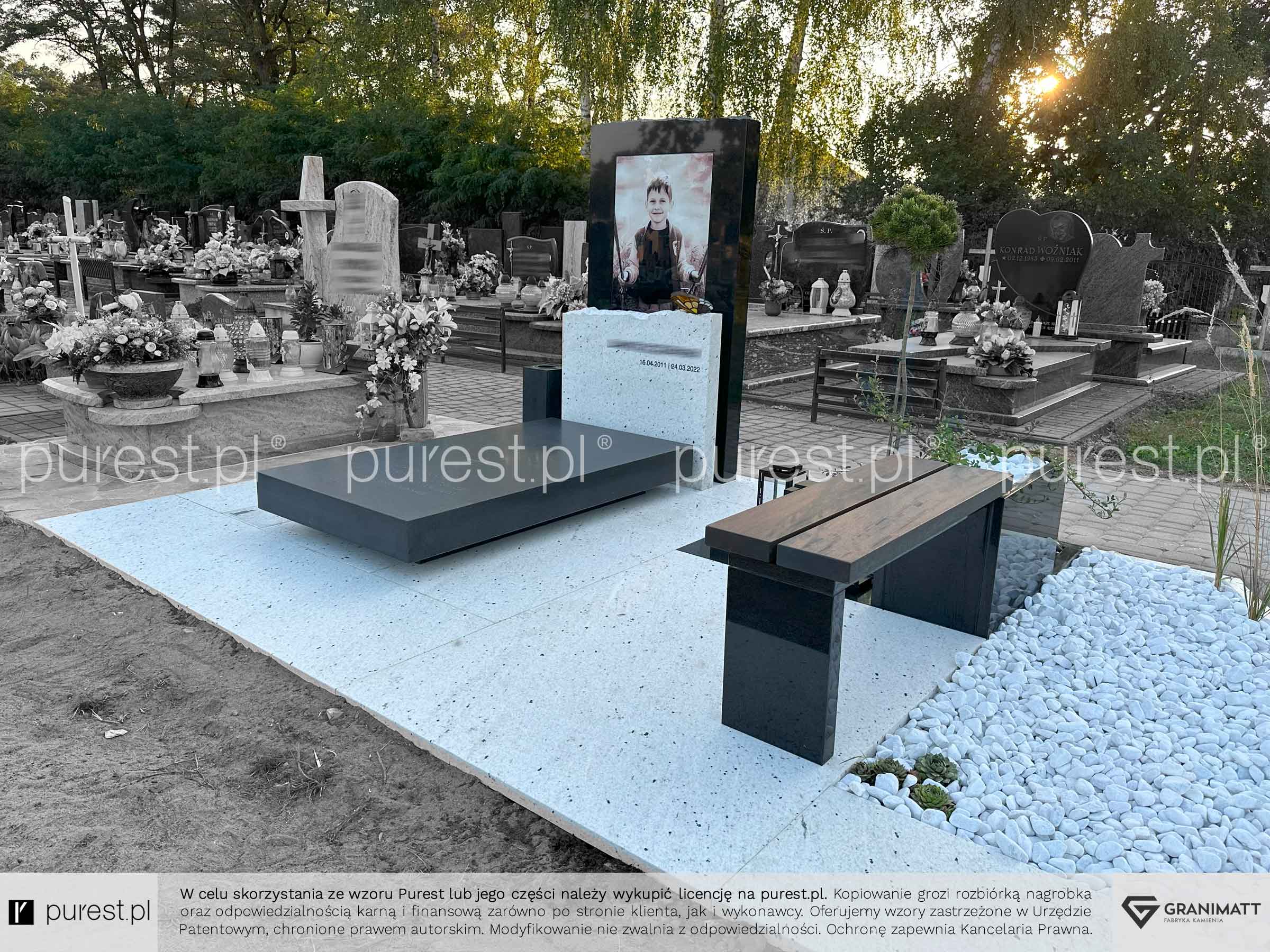 Pomniki dziecięce, nietypowe, zdjęcia nagrobne, z motylem, z roślinami, Głogów Małopolski, pomniki cmentarne,