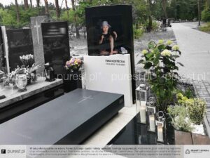 Wyjątkowe nagrobki dziecięce ze zdjęciem, Warszawa, zdjęcie na grób, pomniki na cmentarz nowoczesne, czarny pomnik nowoczesny, nagrobki wzory pojedyncze