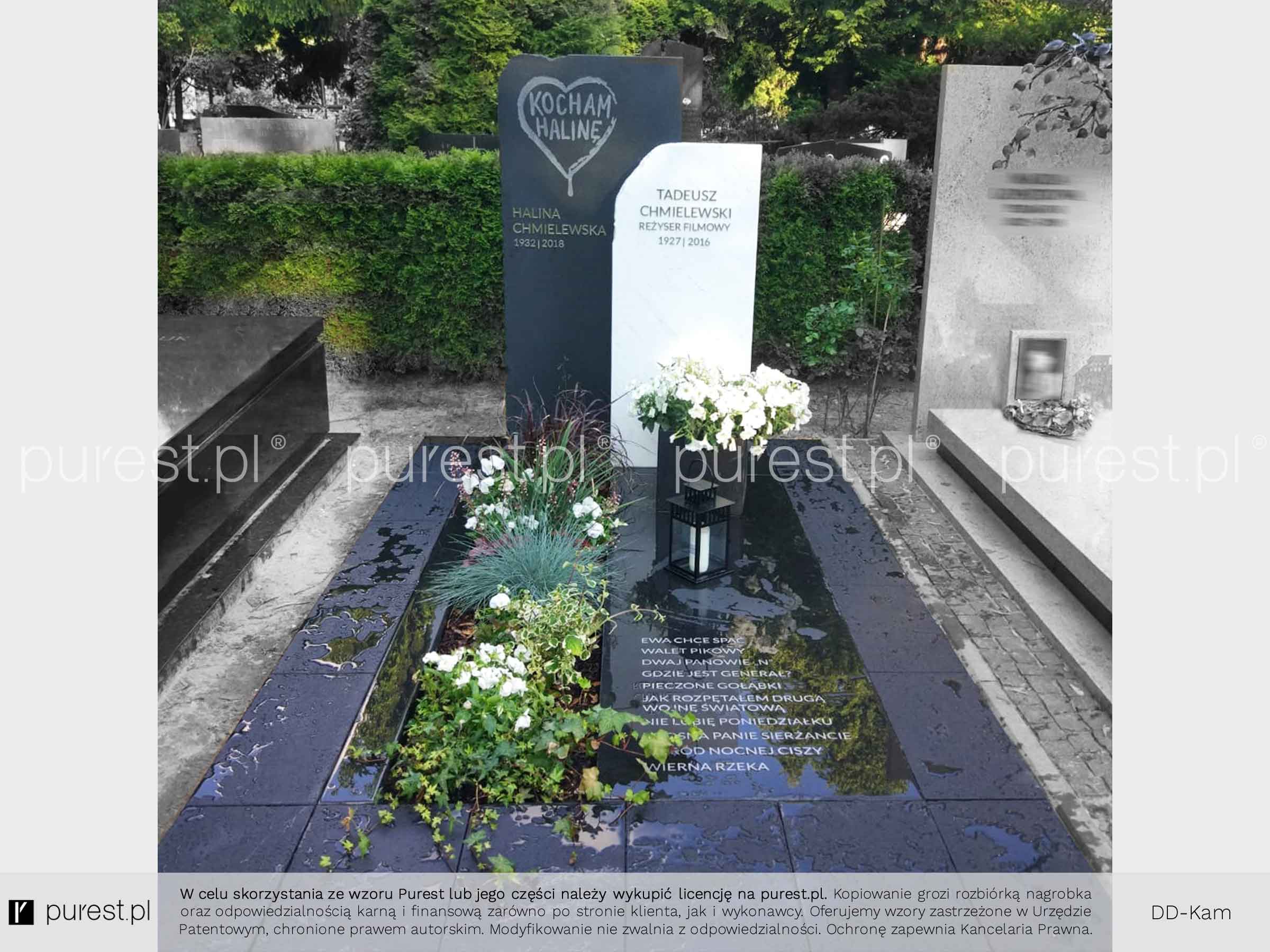 niski nagrobek w stylu amerykańskim