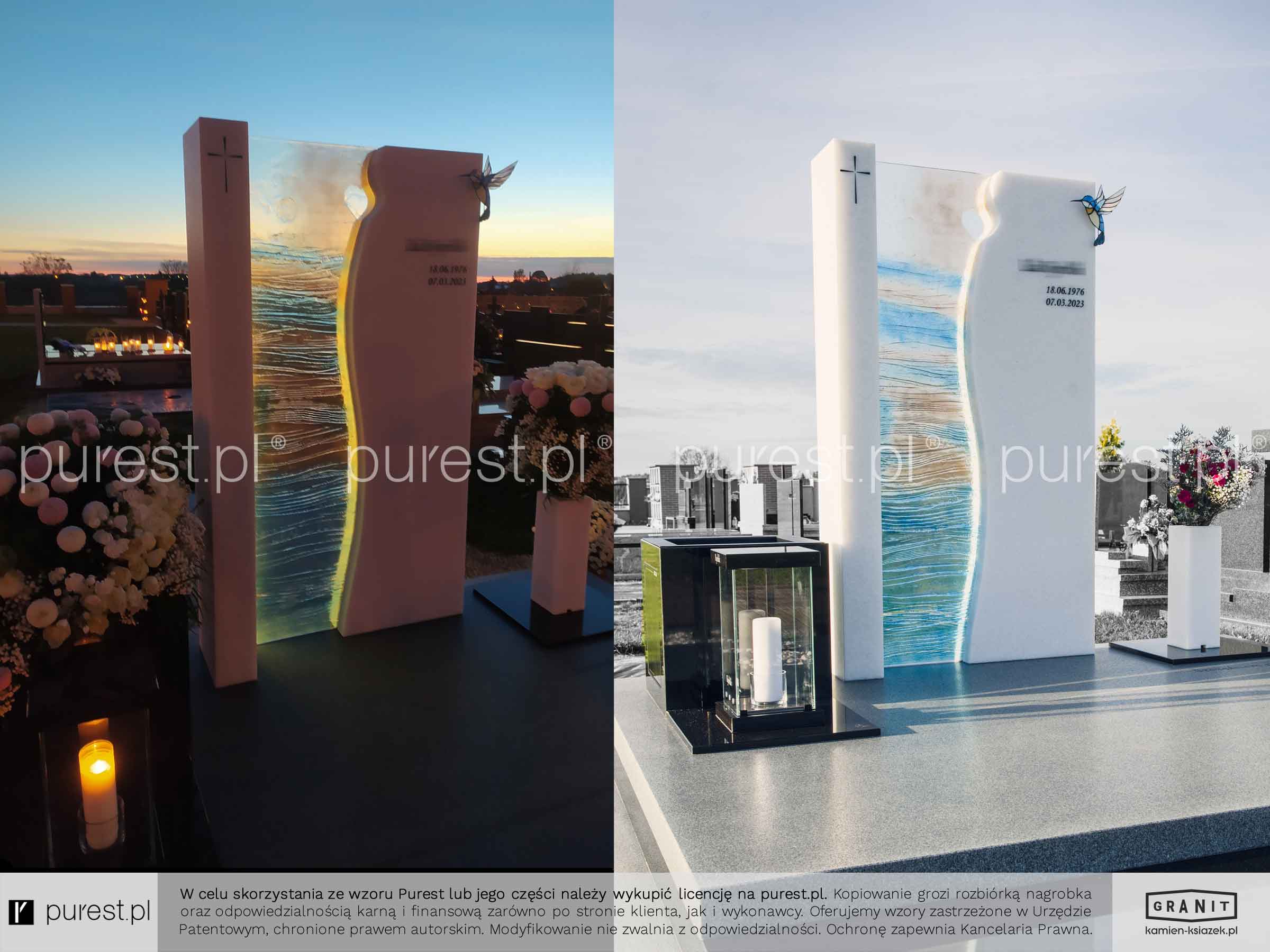 białe nagrobki i pomniki