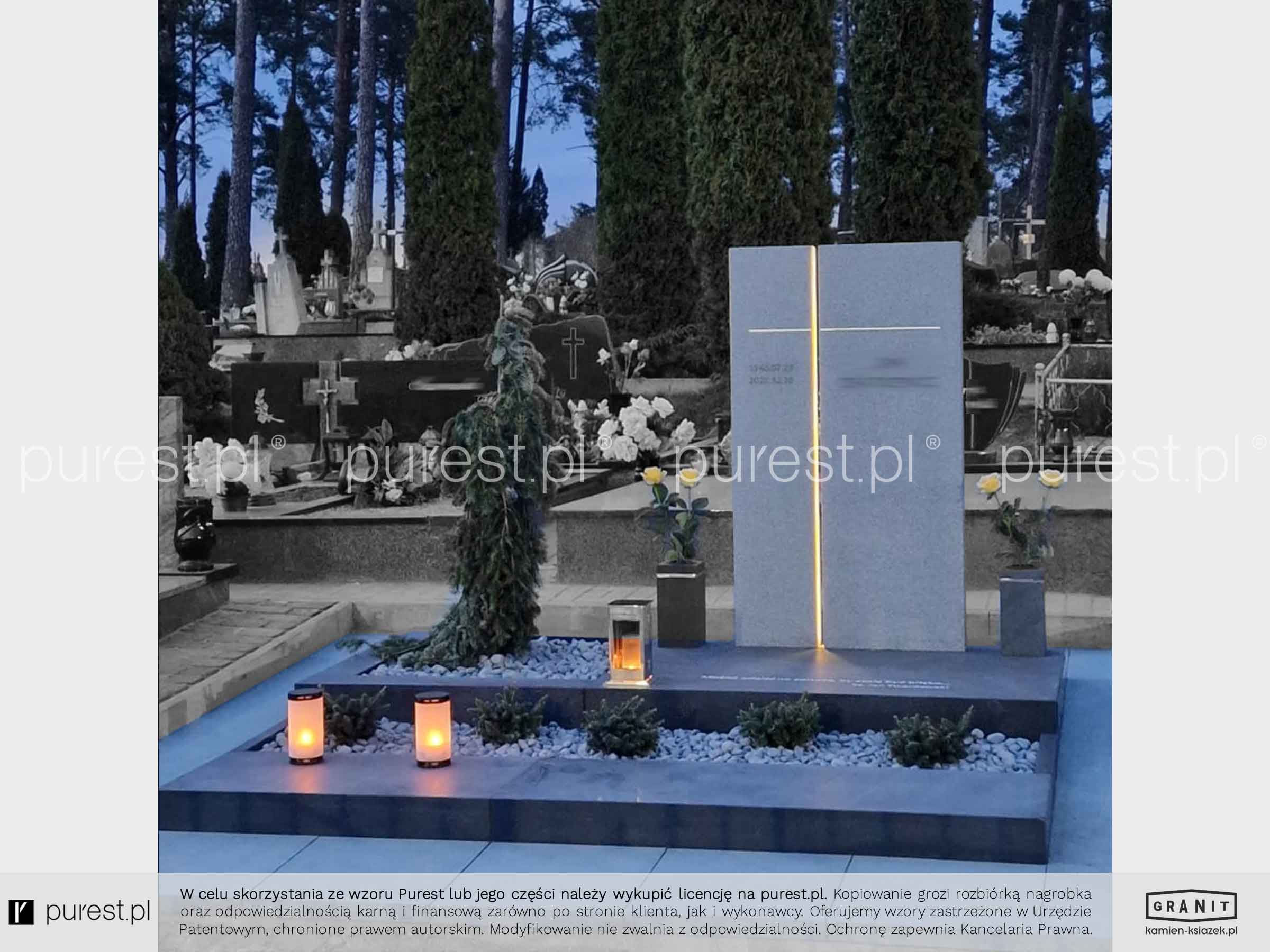 koszt pomnika podwójnego z oświetleniem